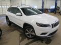 2019 Bright White Jeep Cherokee Limited  photo #3