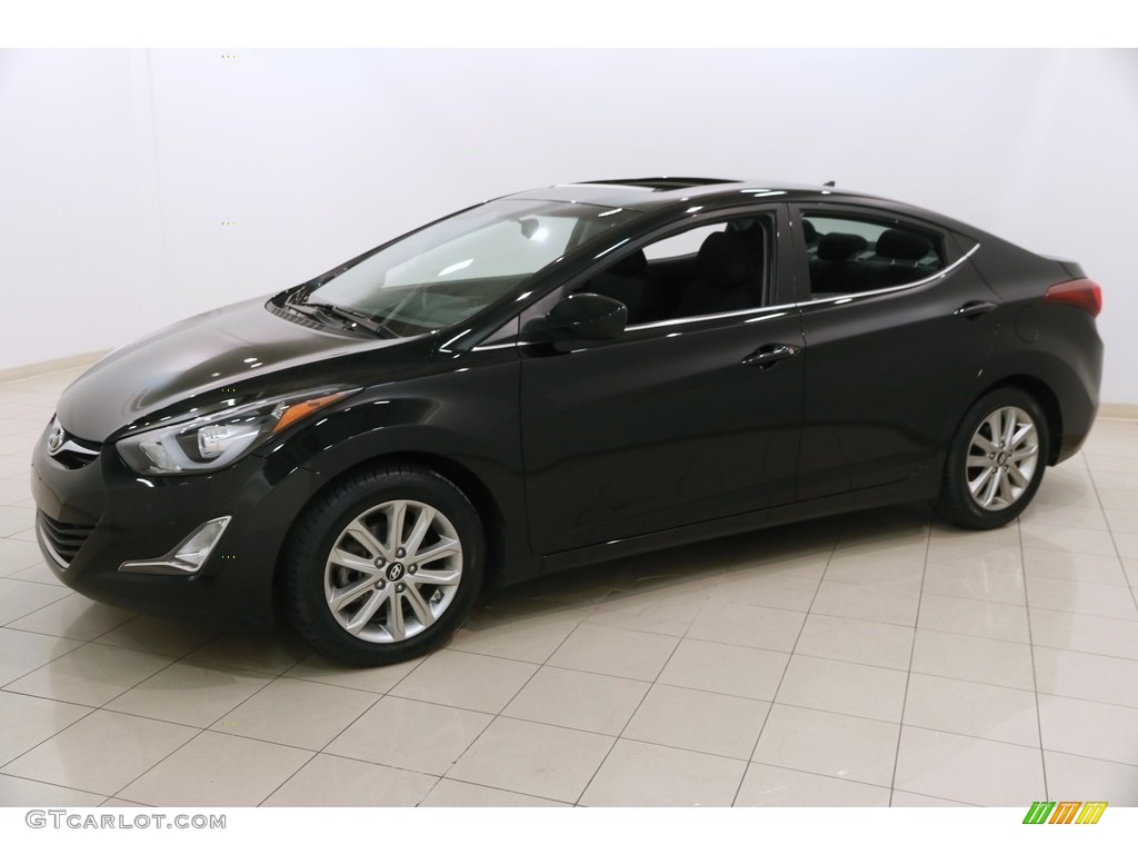 2015 Elantra SE Sedan - Black Diamond / Black photo #3