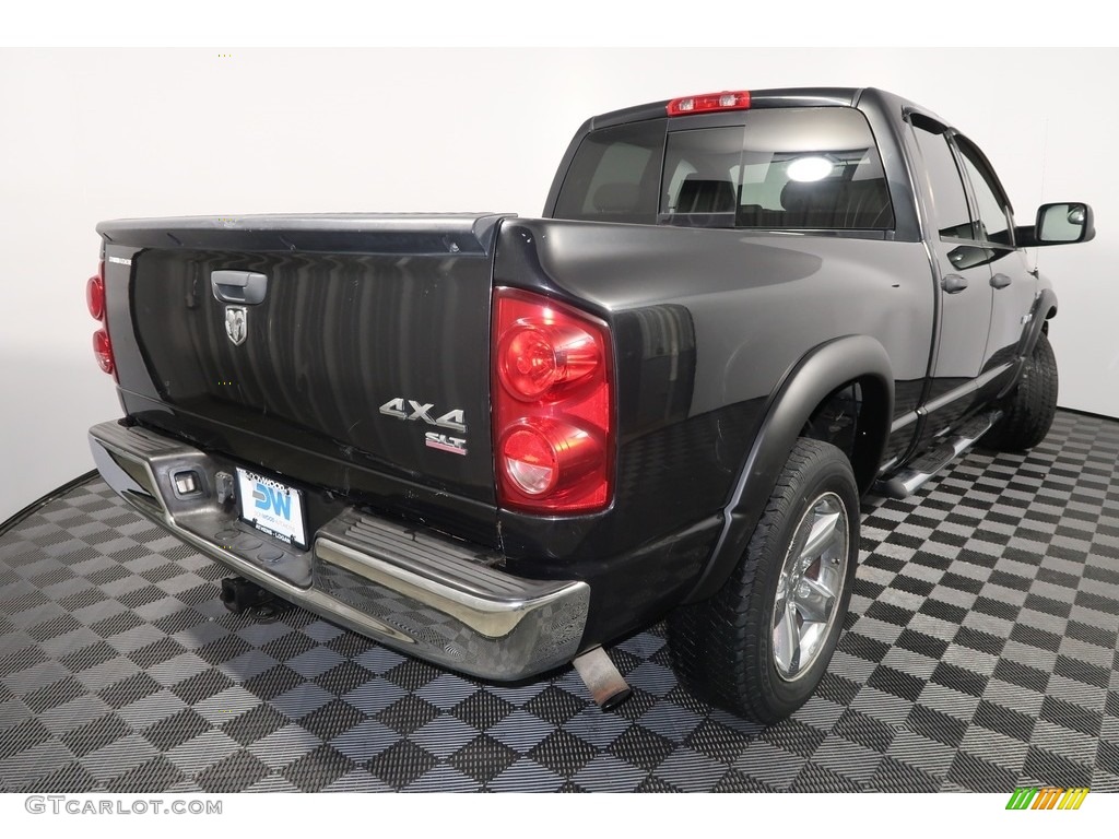 2008 Ram 1500 SLT Quad Cab 4x4 - Brilliant Black Crystal Pearl / Medium Slate Gray photo #11