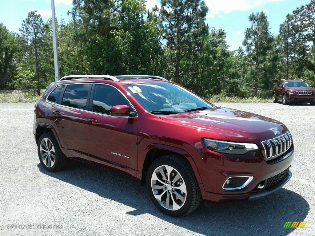 Velvet Red Pearl 2019 Jeep Cherokee Overland Exterior Photo #126824090