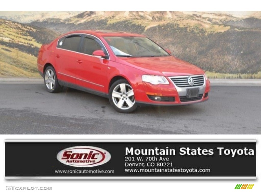 2007 Passat 2.0T Wolfsburg Edition Sedan - Tornado Red / Pure Beige photo #1