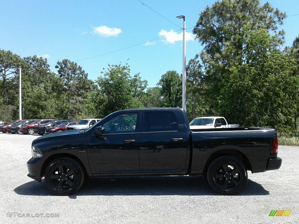 2018 1500 Express Crew Cab - Brilliant Black Crystal Pearl / Black/Diesel Gray photo #2