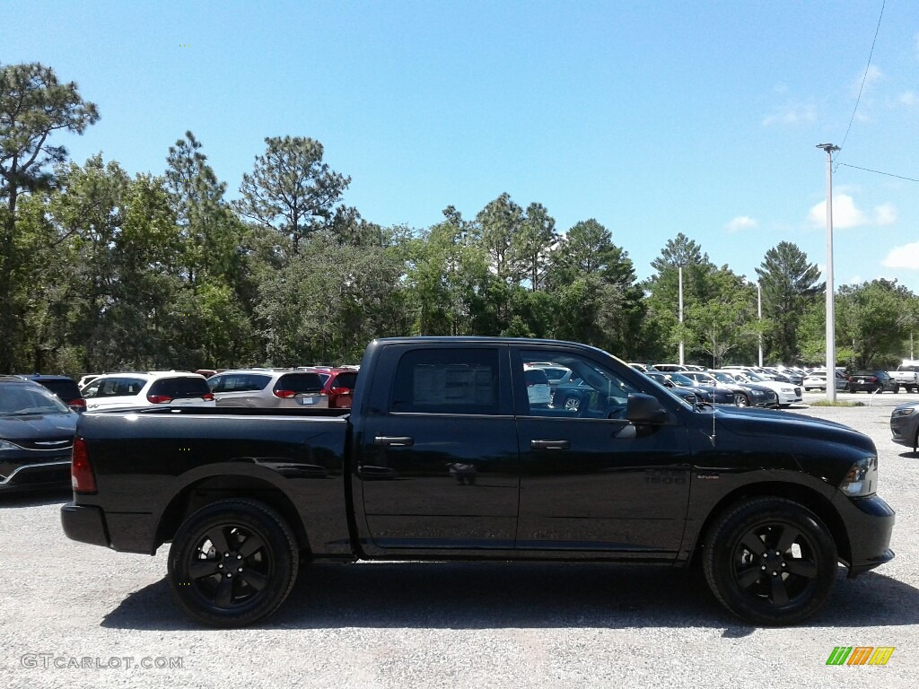 2018 1500 Express Crew Cab - Brilliant Black Crystal Pearl / Black/Diesel Gray photo #6