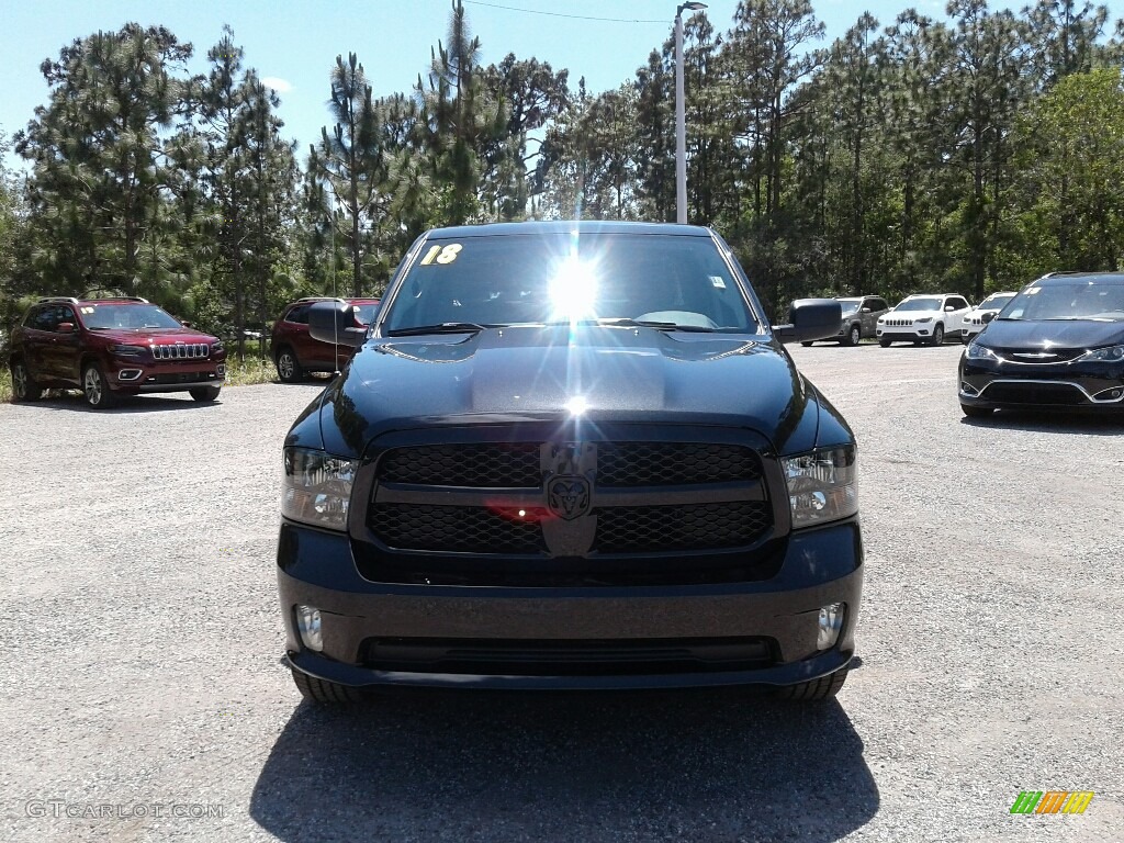 2018 1500 Express Crew Cab - Brilliant Black Crystal Pearl / Black/Diesel Gray photo #8