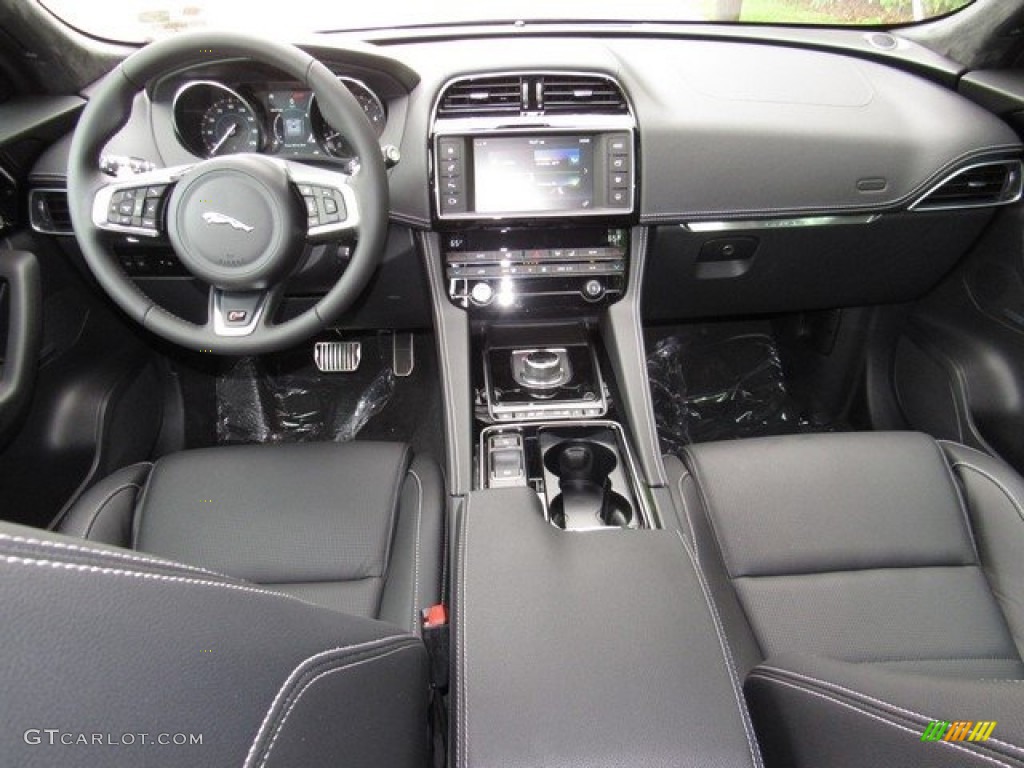 2018 Jaguar F-PACE S AWD Ebony Dashboard Photo #126831602