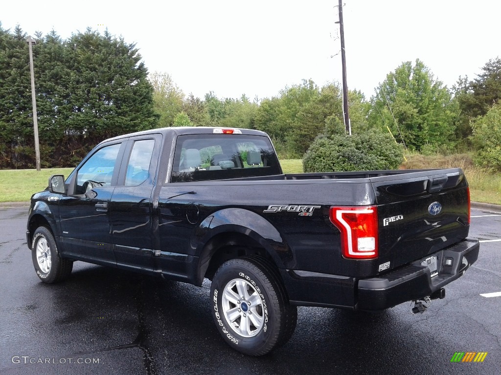 2016 F150 XL SuperCab 4x4 - Shadow Black / Medium Earth Gray photo #8