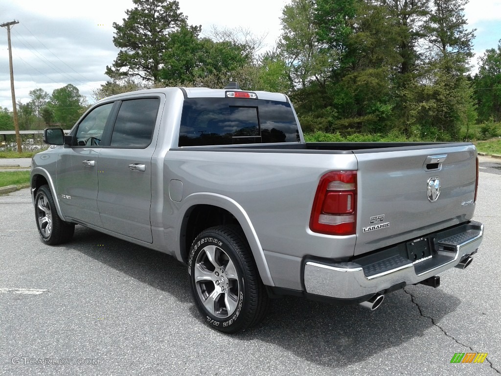 2019 1500 Laramie Crew Cab 4x4 - Billett Silver Metallic / Mountain Brown/Light Frost Beige photo #8
