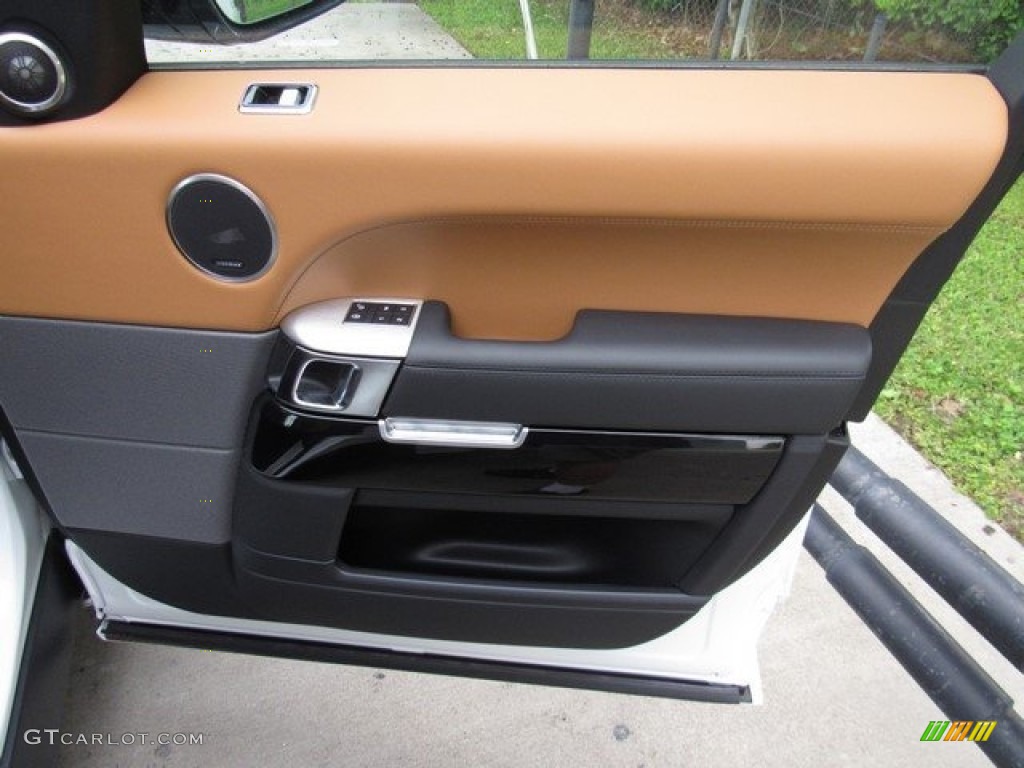 2018 Land Rover Range Rover Sport SVR Ebony/Vintage Tan Door Panel Photo #126834137