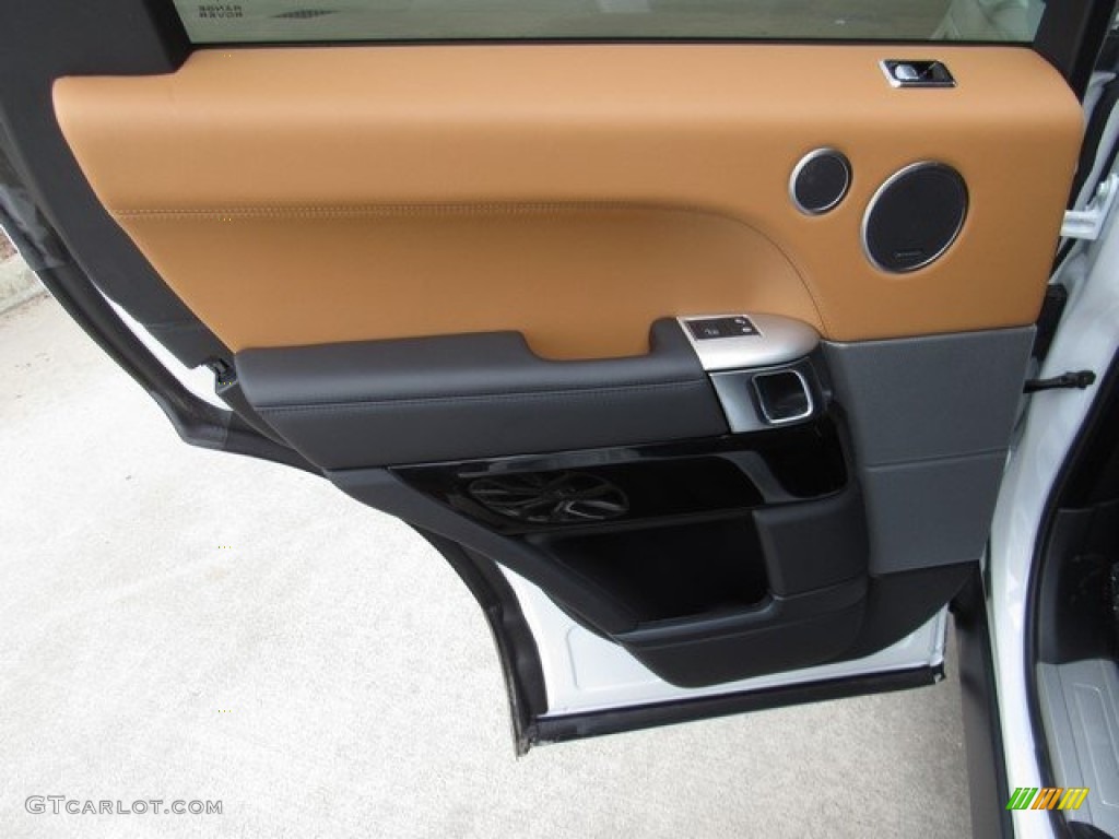 2018 Land Rover Range Rover Sport SVR Ebony/Vintage Tan Door Panel Photo #126834161