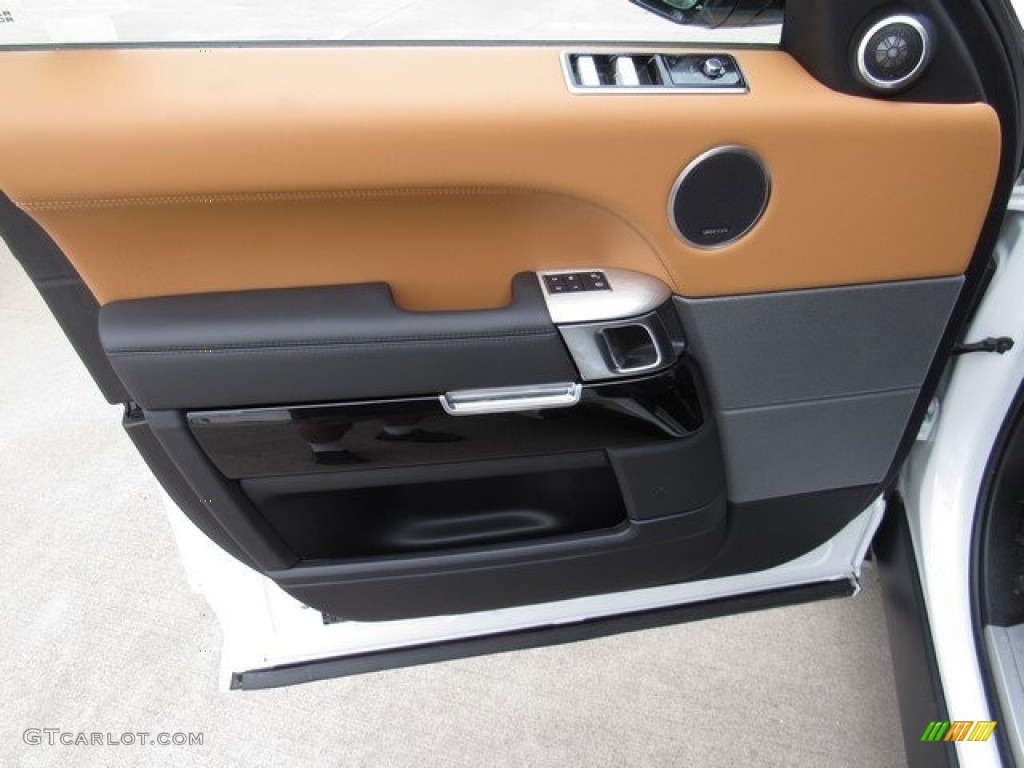 2018 Land Rover Range Rover Sport SVR Ebony/Vintage Tan Door Panel Photo #126834170