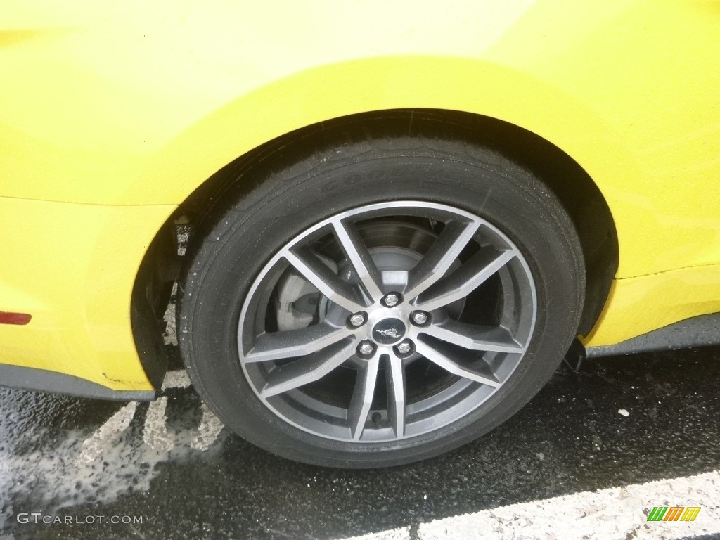 2017 Mustang EcoBoost Premium Convertible - Triple Yellow / Ebony photo #2