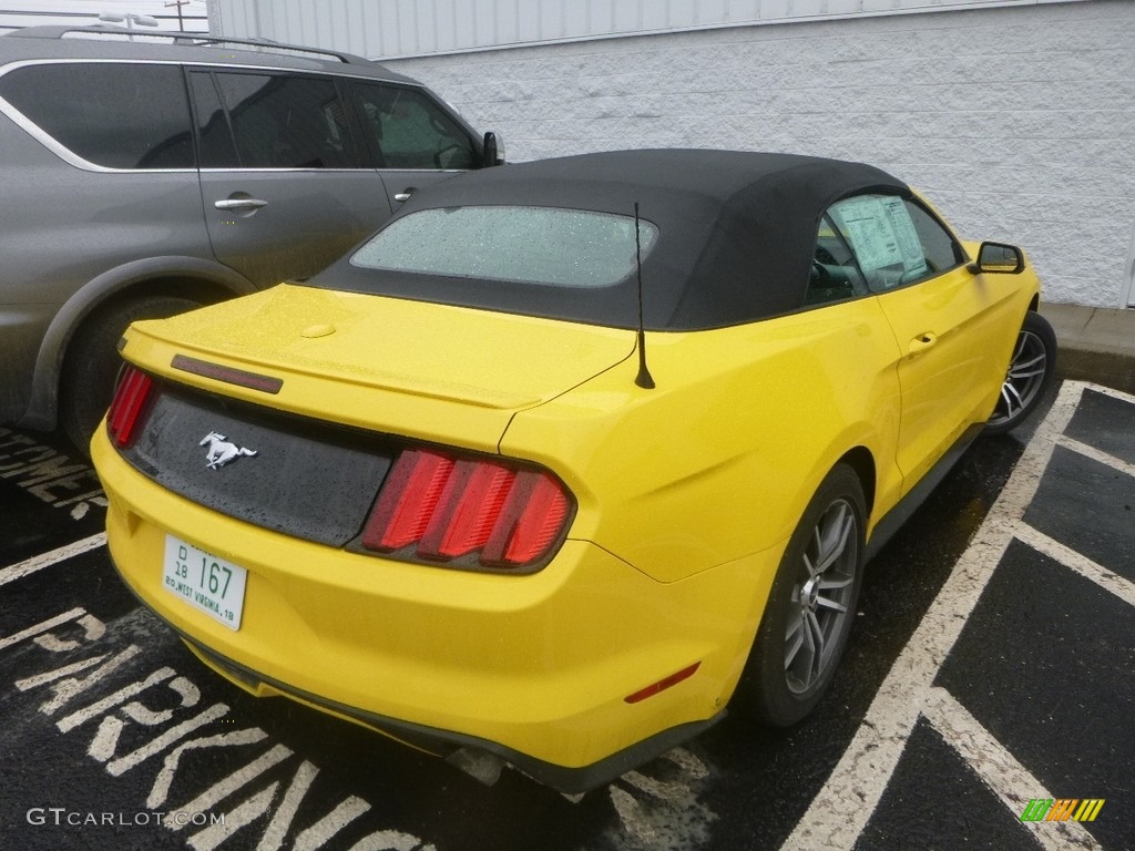 2017 Mustang EcoBoost Premium Convertible - Triple Yellow / Ebony photo #3