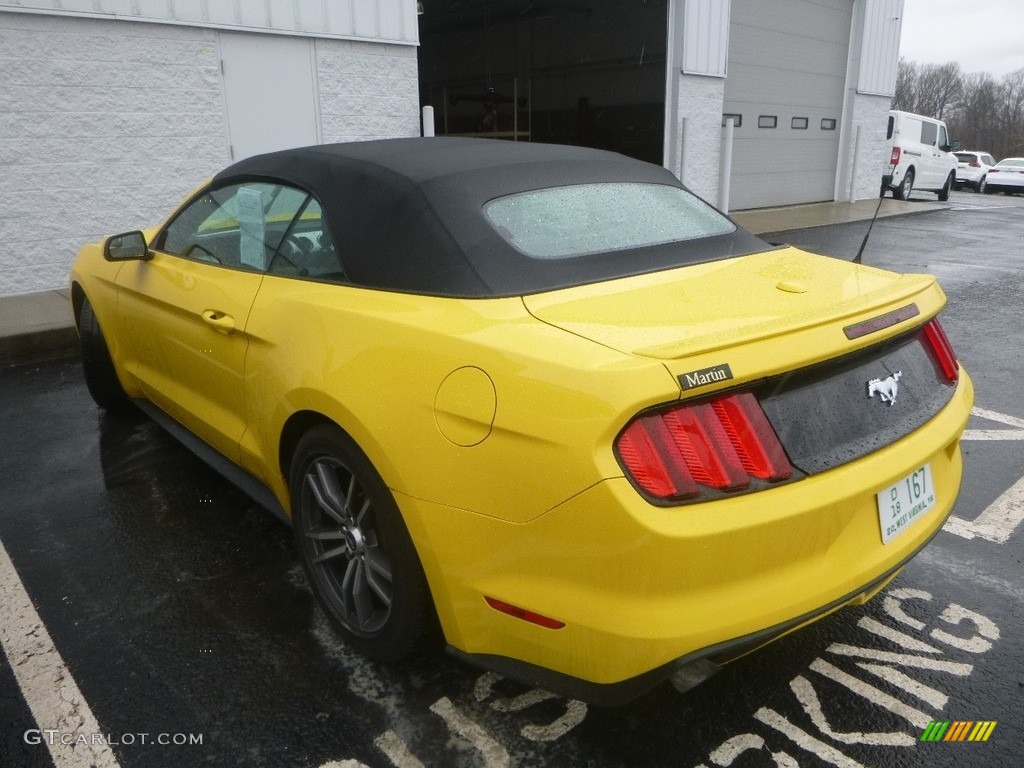 2017 Mustang EcoBoost Premium Convertible - Triple Yellow / Ebony photo #4