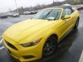 2017 Triple Yellow Ford Mustang EcoBoost Premium Convertible  photo #5