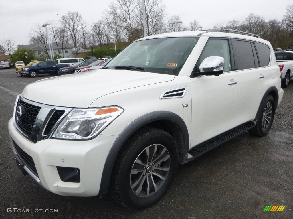 Pearl White 2018 Nissan Armada SL 4x4 Exterior Photo #126835655