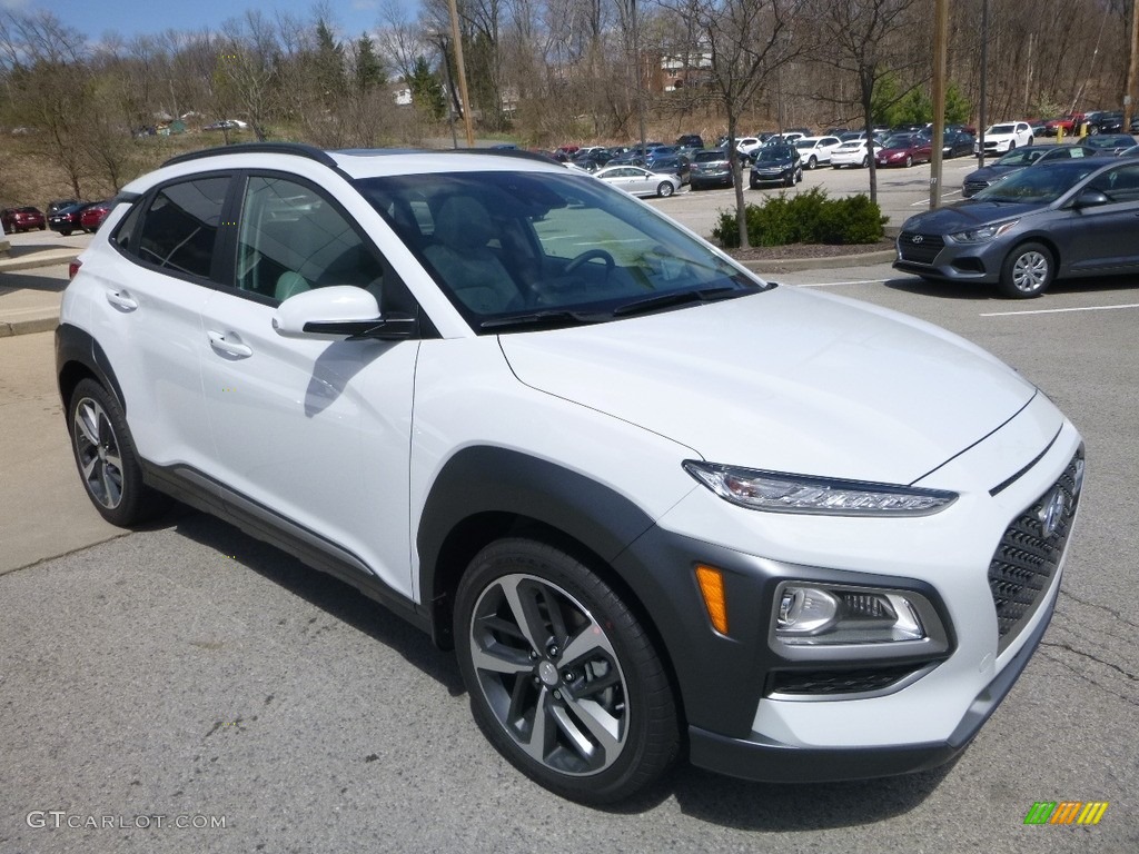 Chalk White 2018 Hyundai Kona Ultimate AWD Exterior Photo #126845783