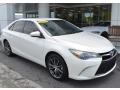2015 Super White Toyota Camry SE  photo #1