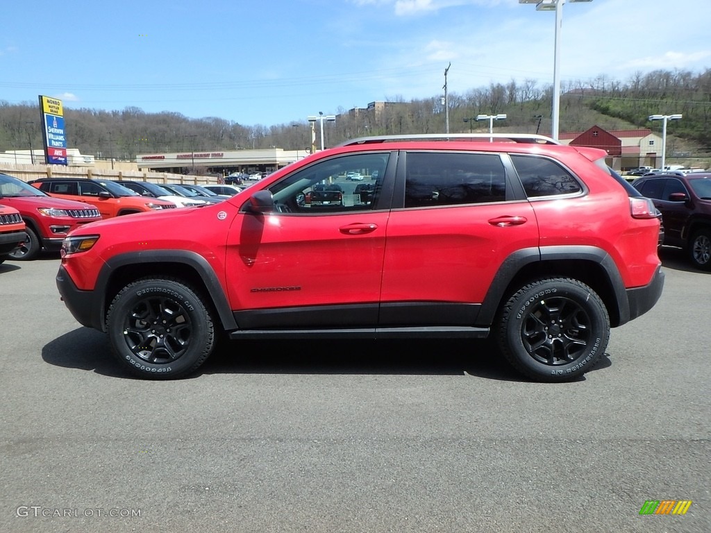 Firecracker Red 2019 Jeep Cherokee Trailhawk Elite 4x4 Exterior Photo #126850727