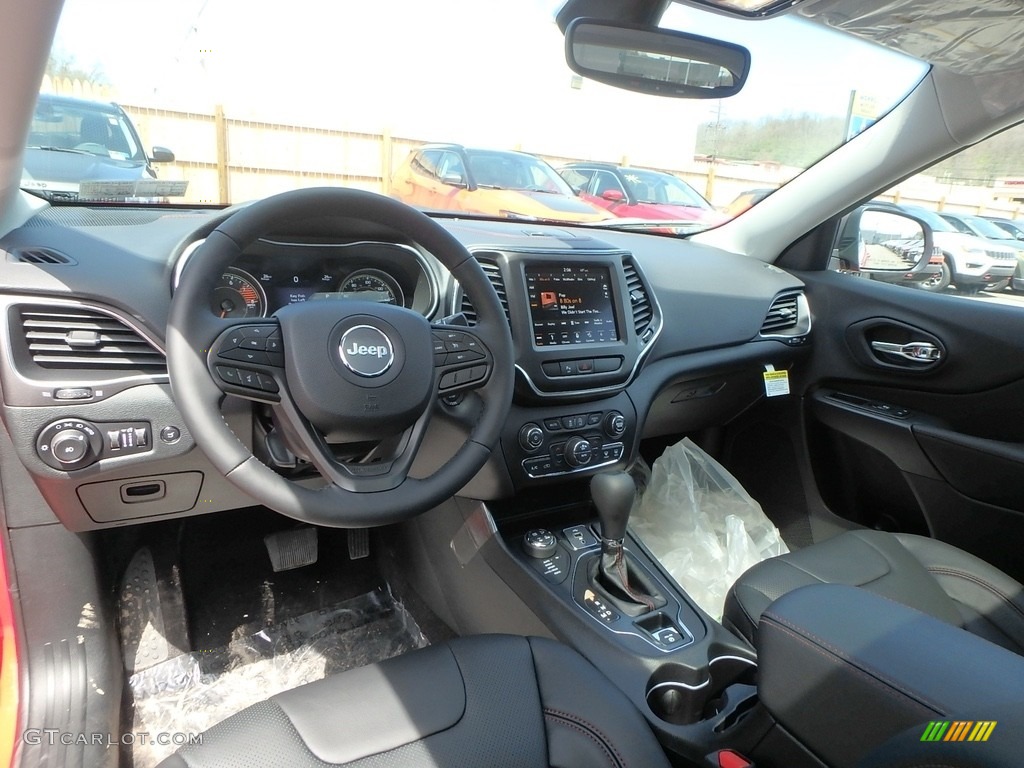 Black Interior 2019 Jeep Cherokee Trailhawk Elite 4x4 Photo #126851024