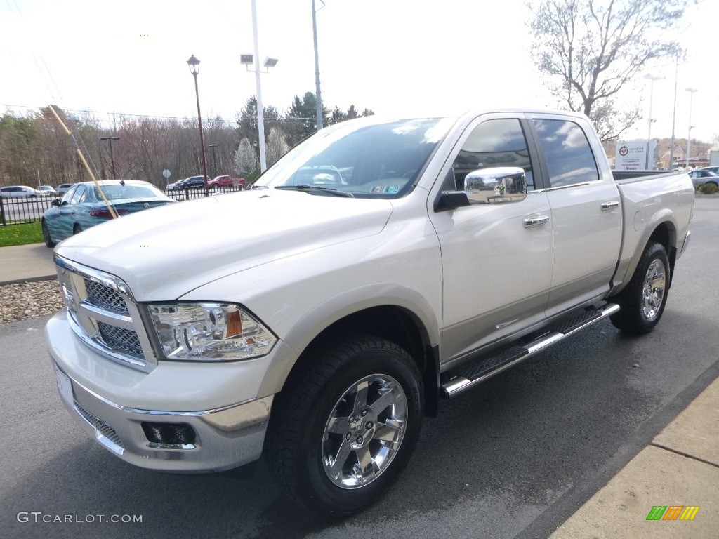 2009 Ram 1500 Laramie Crew Cab 4x4 - Stone White / Dark Slate Gray photo #5
