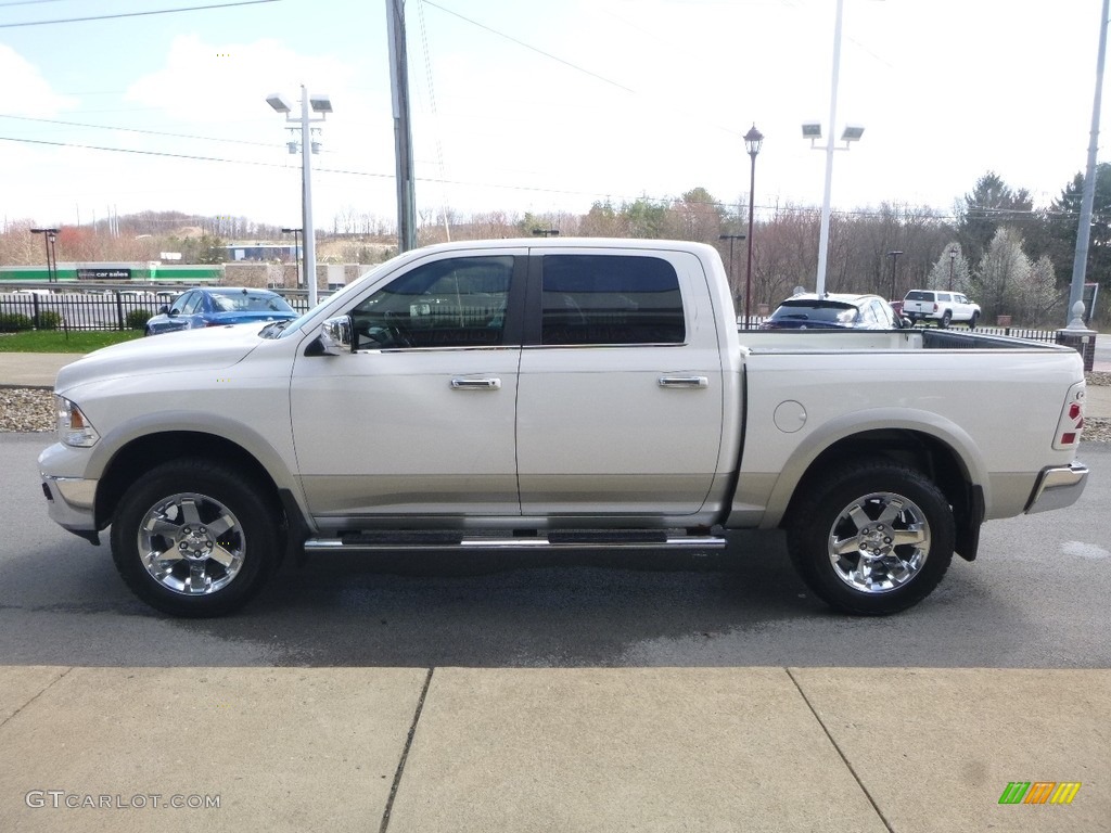 2009 Ram 1500 Laramie Crew Cab 4x4 - Stone White / Dark Slate Gray photo #6