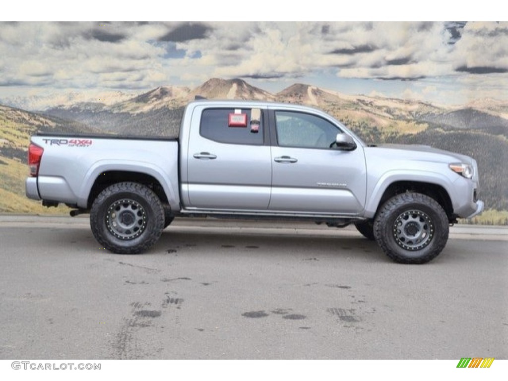 2017 Tacoma TRD Sport Double Cab 4x4 - Silver Sky Metallic / Cement Gray photo #2