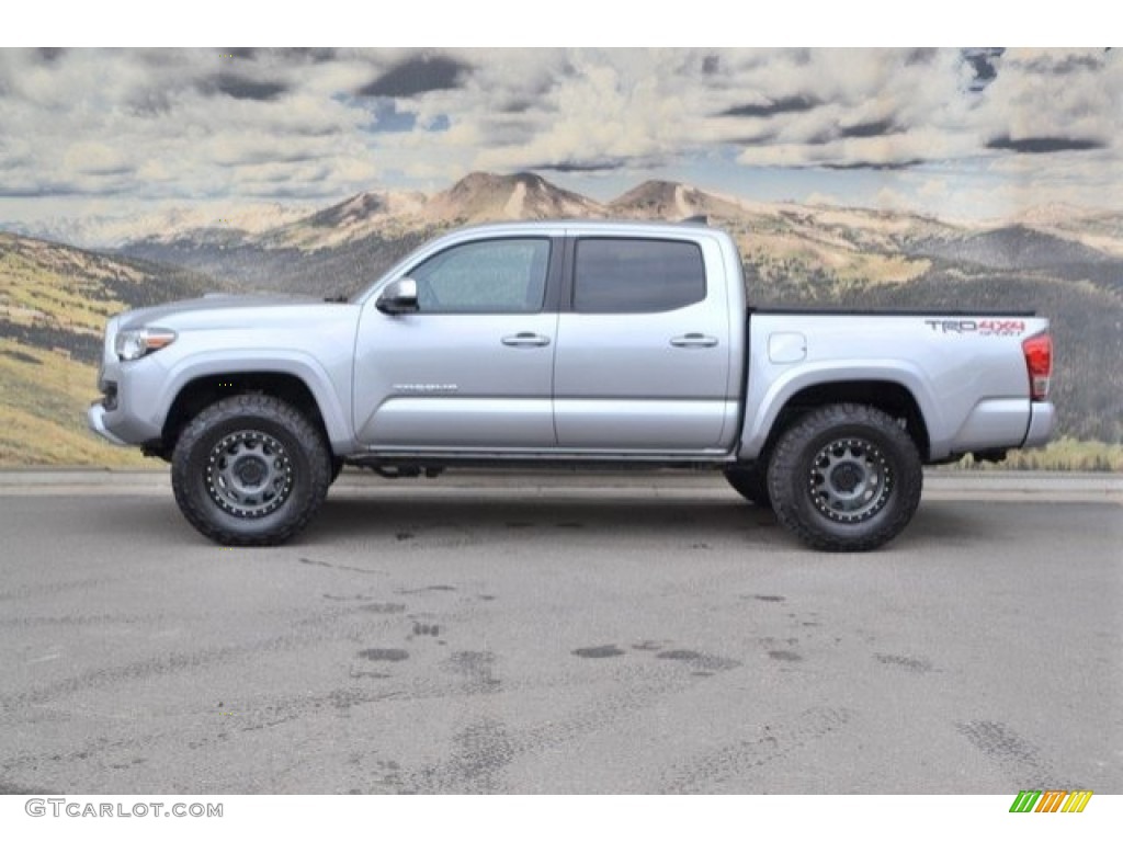 2017 Tacoma TRD Sport Double Cab 4x4 - Silver Sky Metallic / Cement Gray photo #6