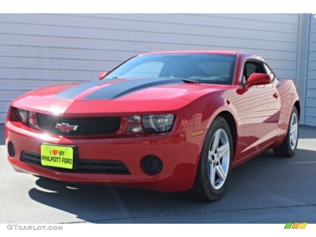 2013 Camaro LS Coupe - Victory Red / Black photo #3