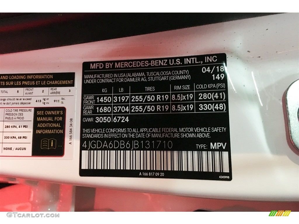 2018 GLE 550e 4Matic Plug-In Hybrid - Polar White / Black photo #11