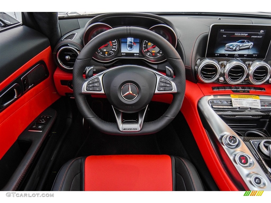 2018 Mercedes-Benz AMG GT Roadster Red Pepper/Black Steering Wheel Photo #126860725