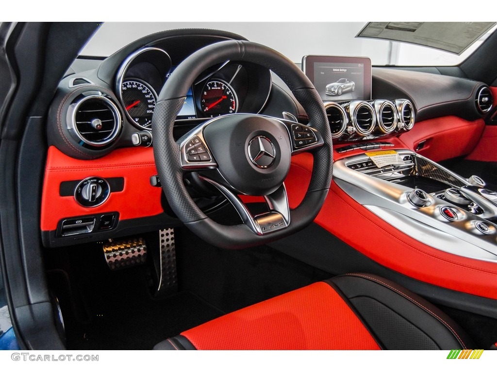 2018 Mercedes-Benz AMG GT Roadster Red Pepper/Black Dashboard Photo #126861214