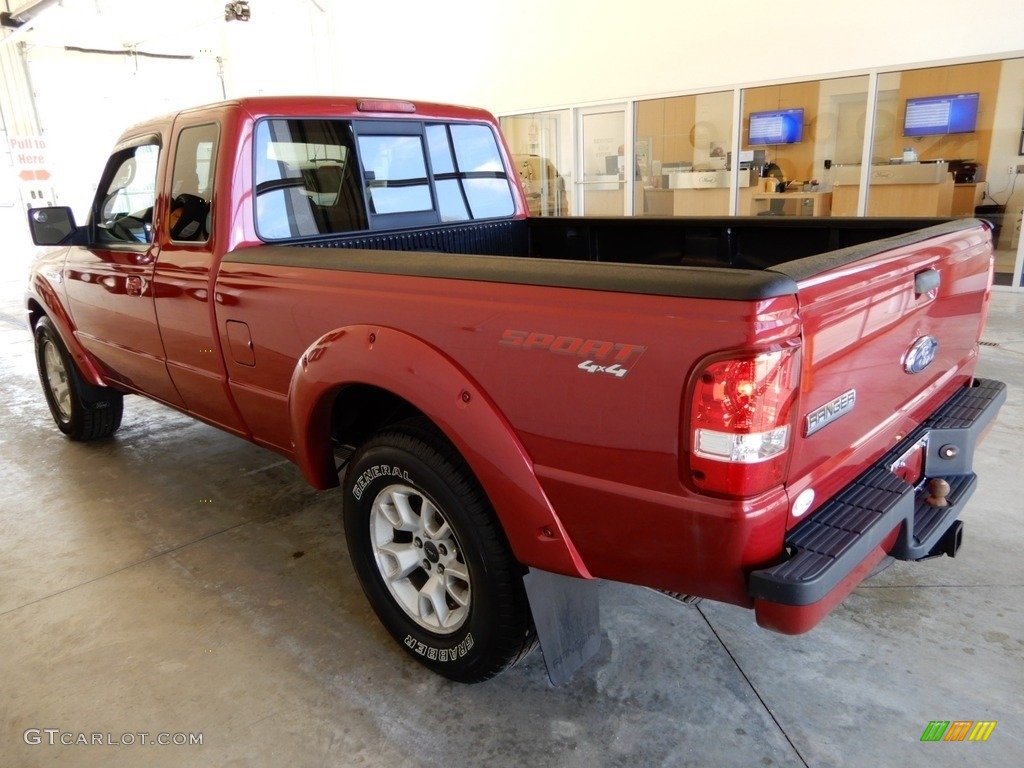 2008 Ranger Sport SuperCab 4x4 - Redfire Metallic / Medium Dark Flint photo #4