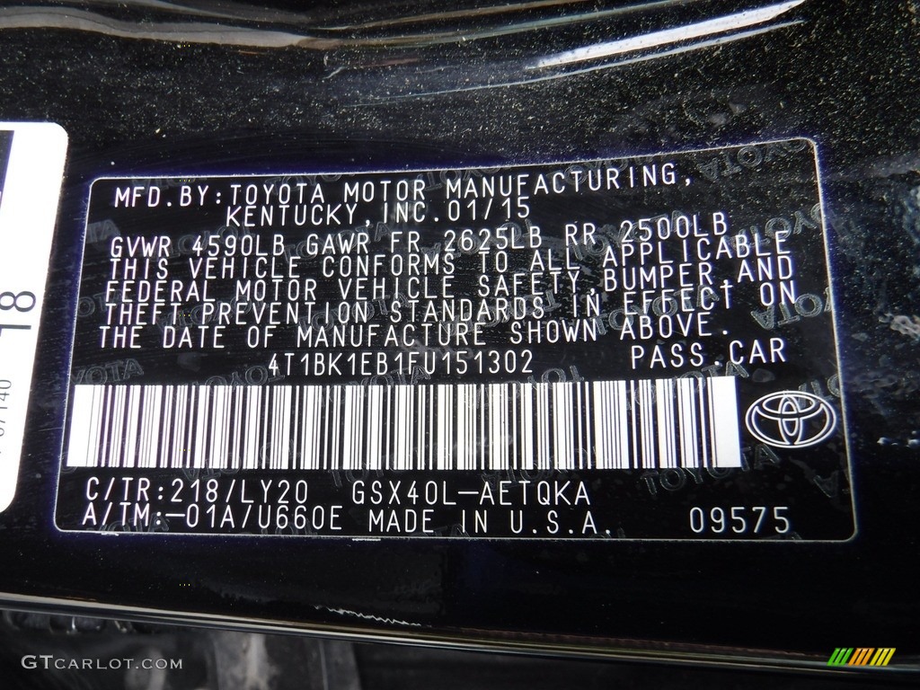 2015 Avalon XLE Touring Sport Edition - Attitude Black / Black photo #29
