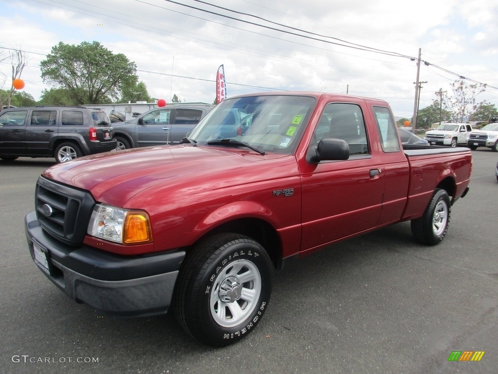 2005 Ranger XLT SuperCab - Toreador Red Metallic / Medium Pebble Tan photo #3