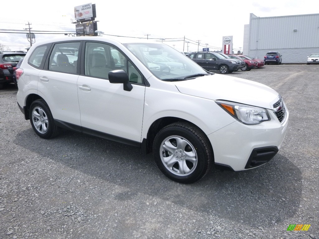 2018 Forester 2.5i - Crystal White Pearl / Platinum photo #1