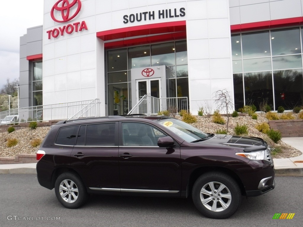 2013 Highlander SE 4WD - Sizzling Crimson Mica / Black photo #2