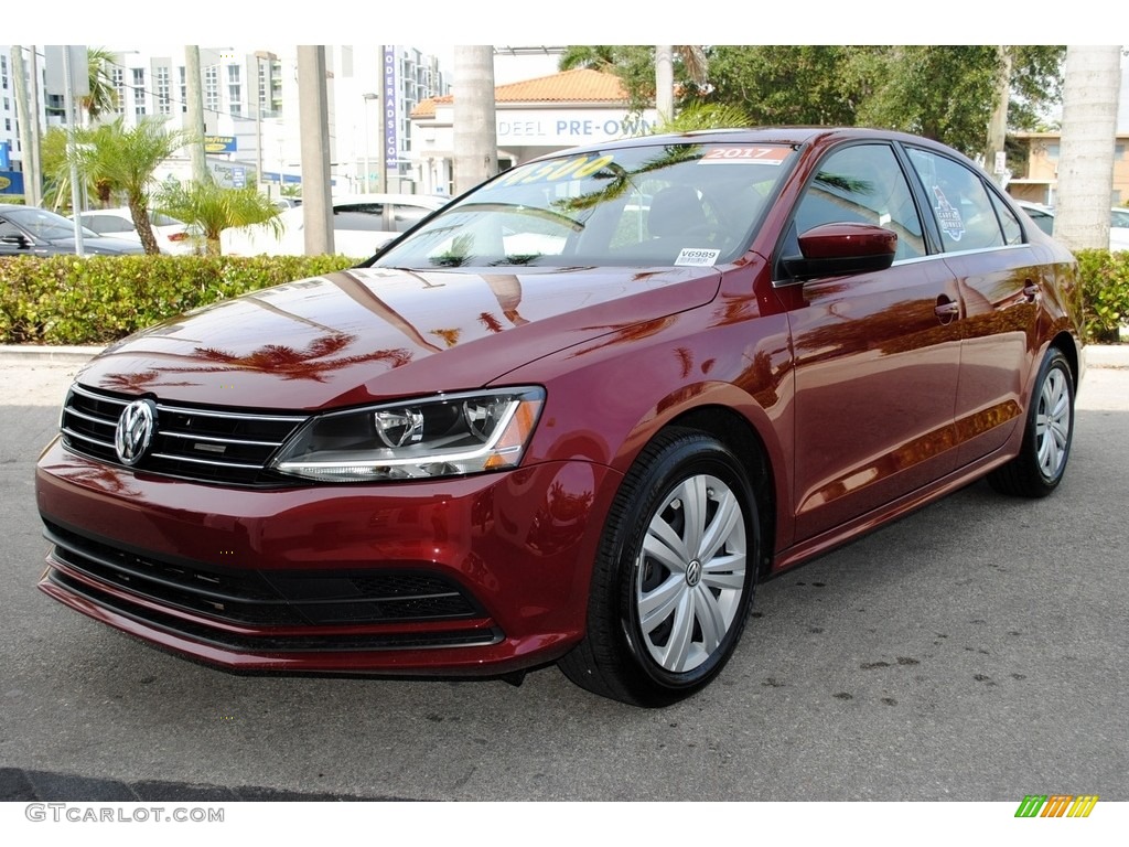 2017 Jetta S - Cardinal Red Metallic / Black/Palladium Gray photo #5