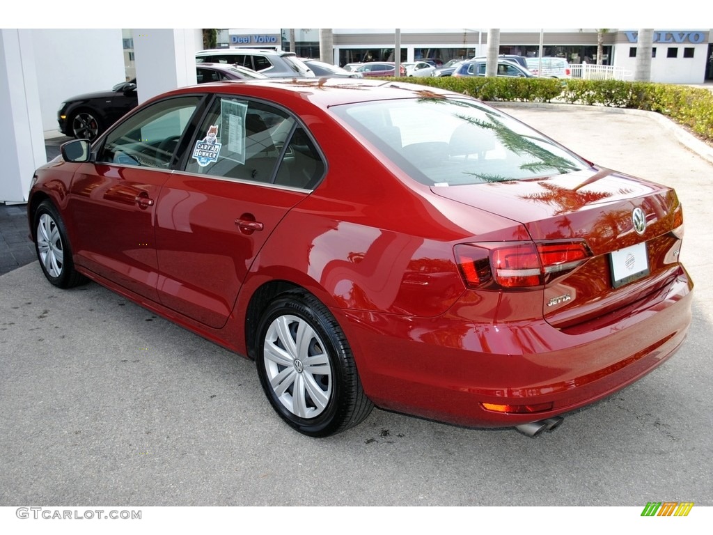 2017 Jetta S - Cardinal Red Metallic / Black/Palladium Gray photo #6