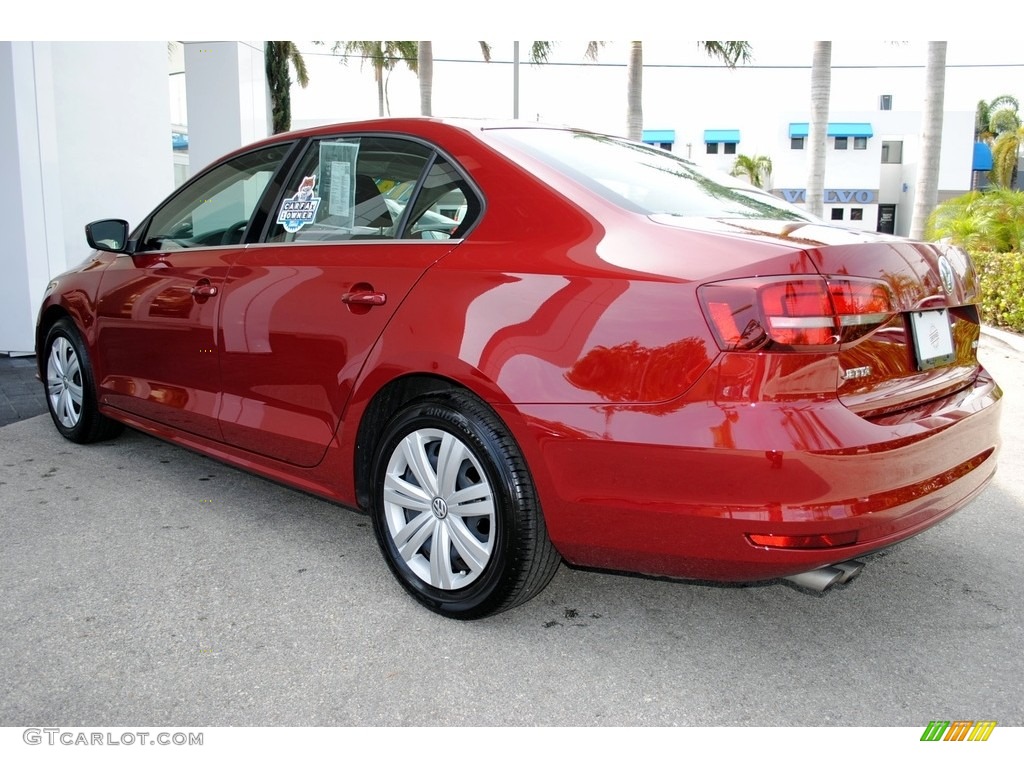 2017 Jetta S - Cardinal Red Metallic / Black/Palladium Gray photo #7