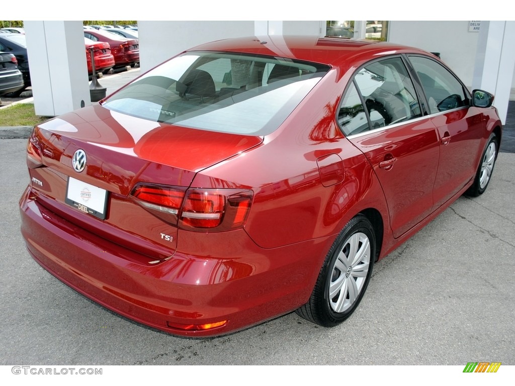 2017 Jetta S - Cardinal Red Metallic / Black/Palladium Gray photo #9