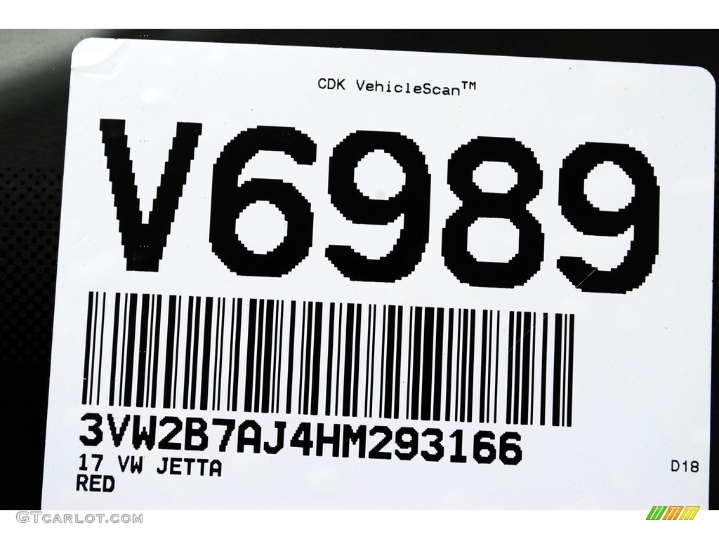2017 Jetta S - Cardinal Red Metallic / Black/Palladium Gray photo #20