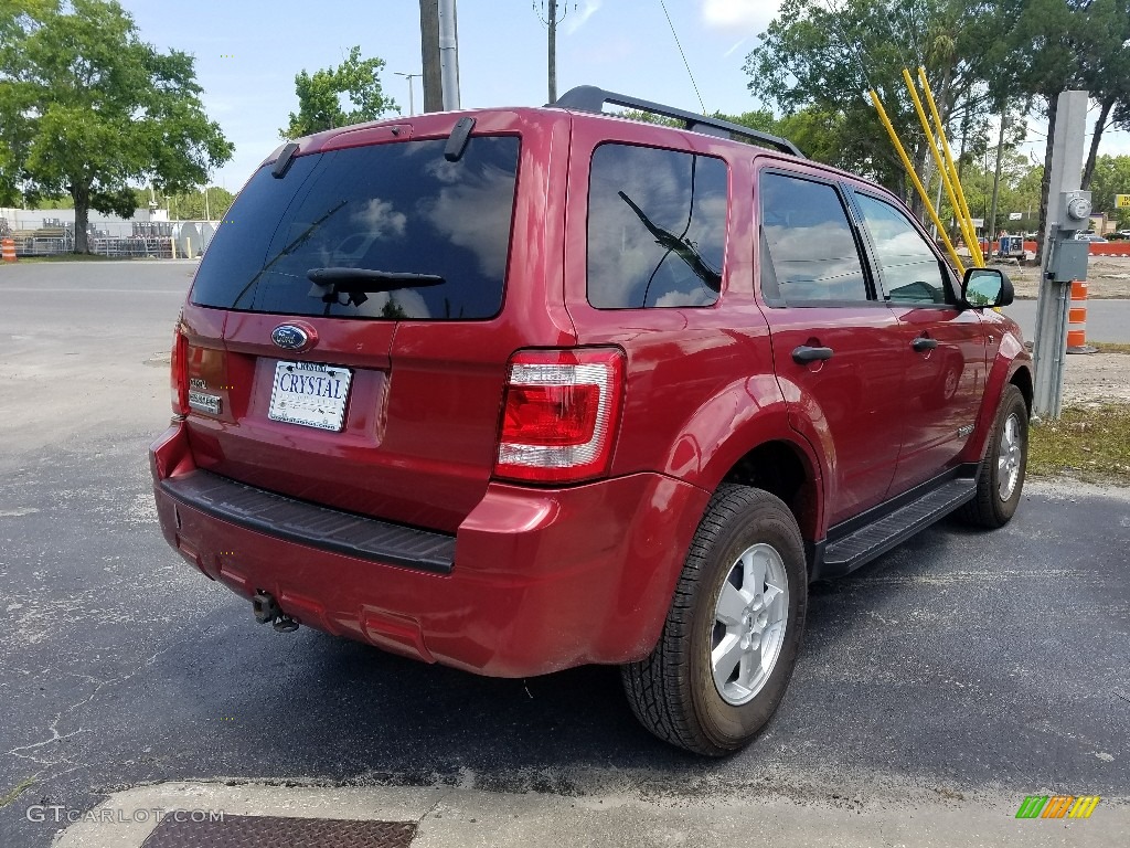 2008 Escape XLT V6 - Redfire Metallic / Charcoal photo #5