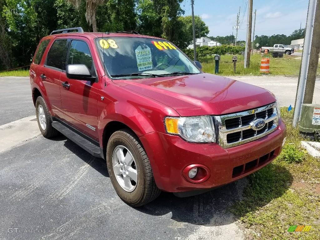 2008 Escape XLT V6 - Redfire Metallic / Charcoal photo #7