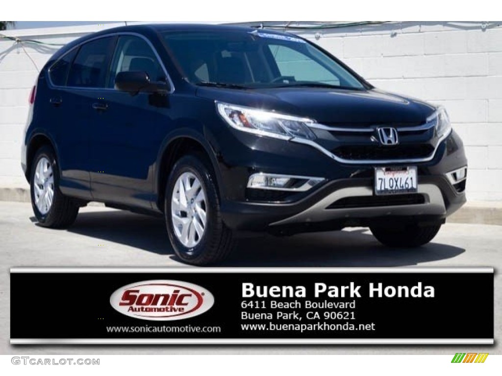 2015 CR-V EX - Crystal Black Pearl / Black photo #1