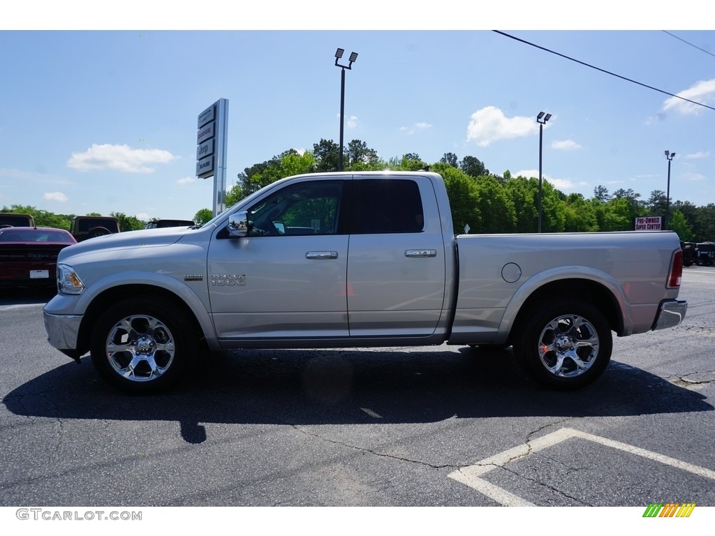 2018 1500 Laramie Quad Cab 4x4 - Bright Silver Metallic / Black photo #4
