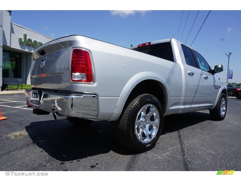 2018 1500 Laramie Quad Cab 4x4 - Bright Silver Metallic / Black photo #13