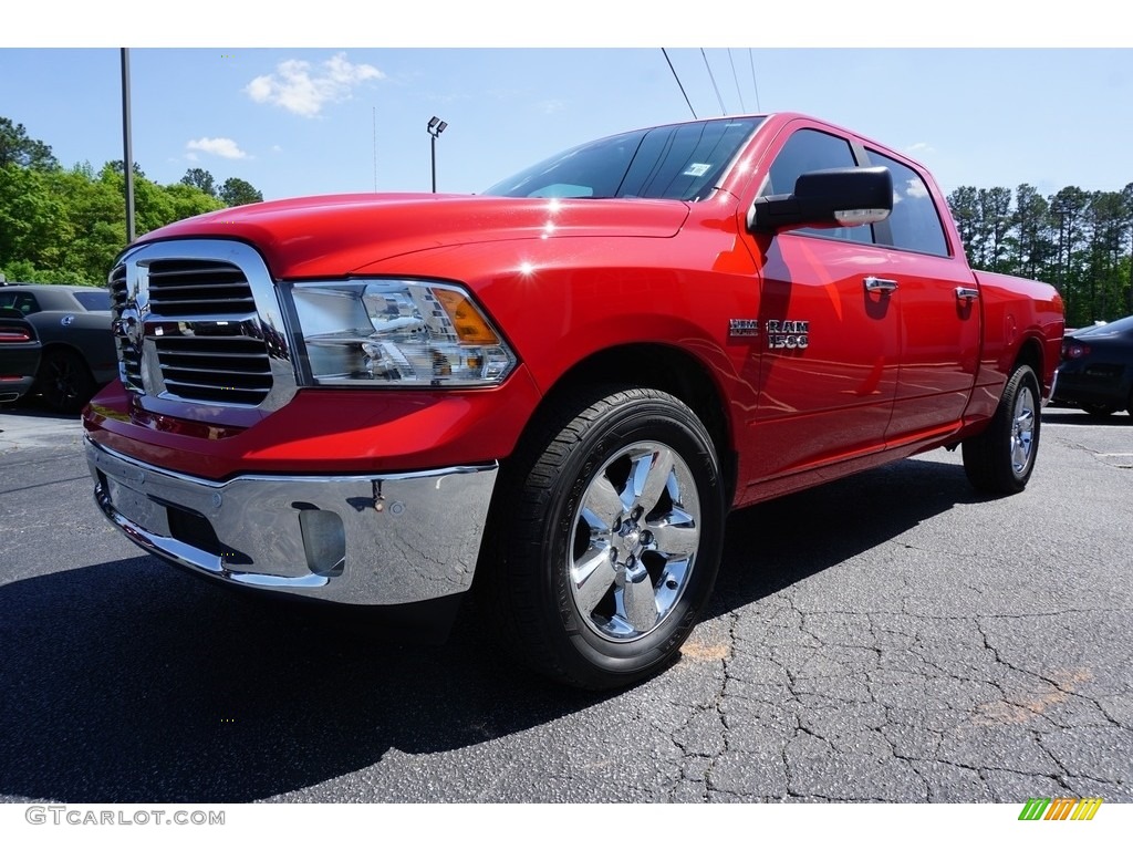 2018 1500 Big Horn Crew Cab - Flame Red / Black/Diesel Gray photo #3