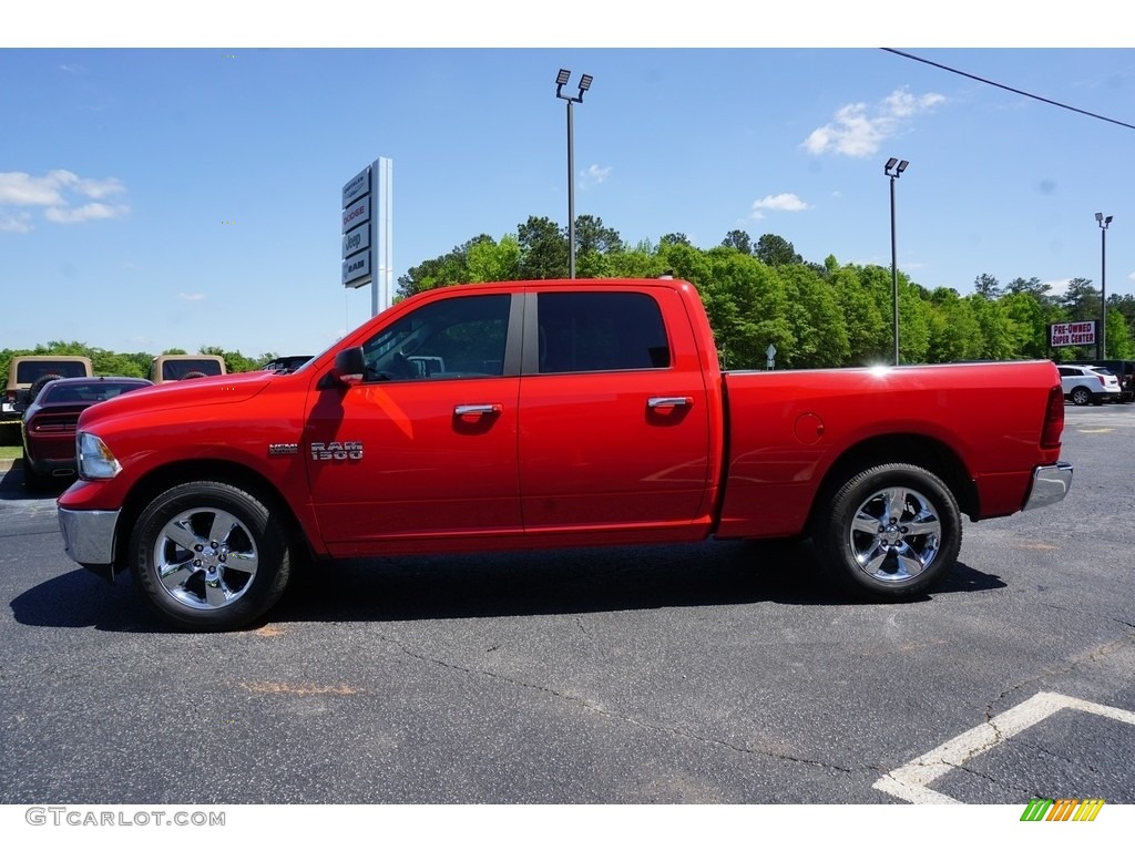 2018 1500 Big Horn Crew Cab - Flame Red / Black/Diesel Gray photo #4
