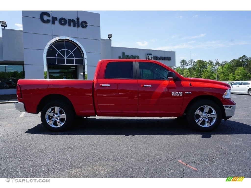 2018 1500 Big Horn Crew Cab - Flame Red / Black/Diesel Gray photo #14