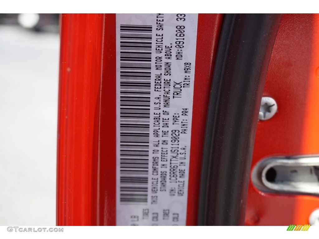 2018 1500 Big Horn Crew Cab - Flame Red / Black/Diesel Gray photo #23